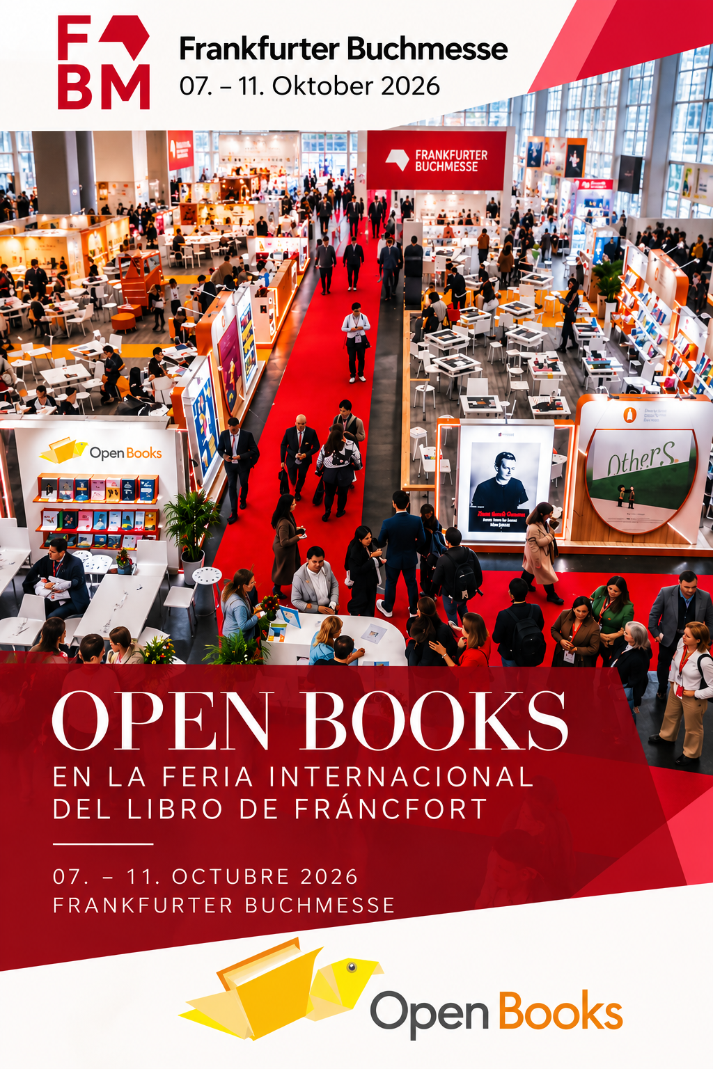 Cartel de Open Books en Fráncfort